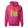 thumbnail image 1 of Tropical Palm Tree Silhouette | Mens Pop Culture Hooded Sweatshirt Graphic Hoodie, Fuschia, 2XL, 1 of 4