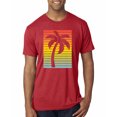 thumbnail image 1 of Tropical Palm Tree Silhouette | Mens Pop Culture Premium Tri Blend T-Shirt, Vintage Red, X-Large, 1 of 4