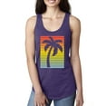 thumbnail image 1 of Tropical Palm Tree Silhouette | Womens Pop Culture Jersey Racerback Tank Top, Purple Rush, X-Large, 1 of 4