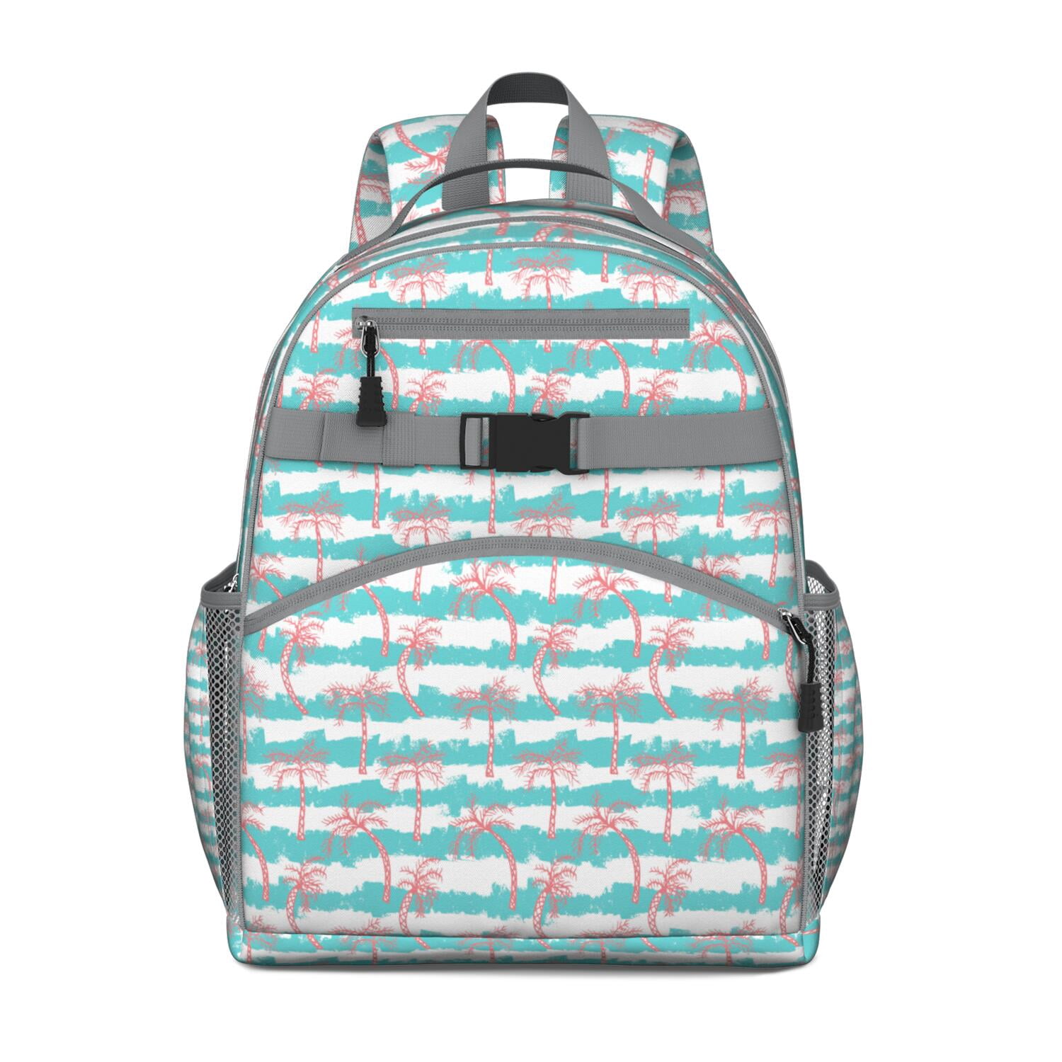 Tropical Palm Trees Backpack - Waterproof School Bag with Ergonomic ...