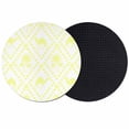 thumbnail image 1 of Tropical Palm Trees Coasters Set of 2, Absorbent Coasters for Drinks, Desert Camels Aloe Vera Polka Dot Yellow Coaster for Desk Coffee Table Protection, Home Decor House Warming Gifts 4", 1 of 8