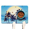 thumbnail image 1 of Tropical Palm Trees Dog Food Mat with Summer Beach Palm Trees and Vibrant Tropical Paradise Patterns – Waterproof, Durable, Non-Slip Pet Feeding Mat, 1 of 7