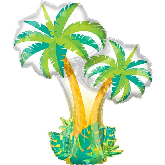 Tropical Palm Trees Hawaiian Foil Balloon 34"