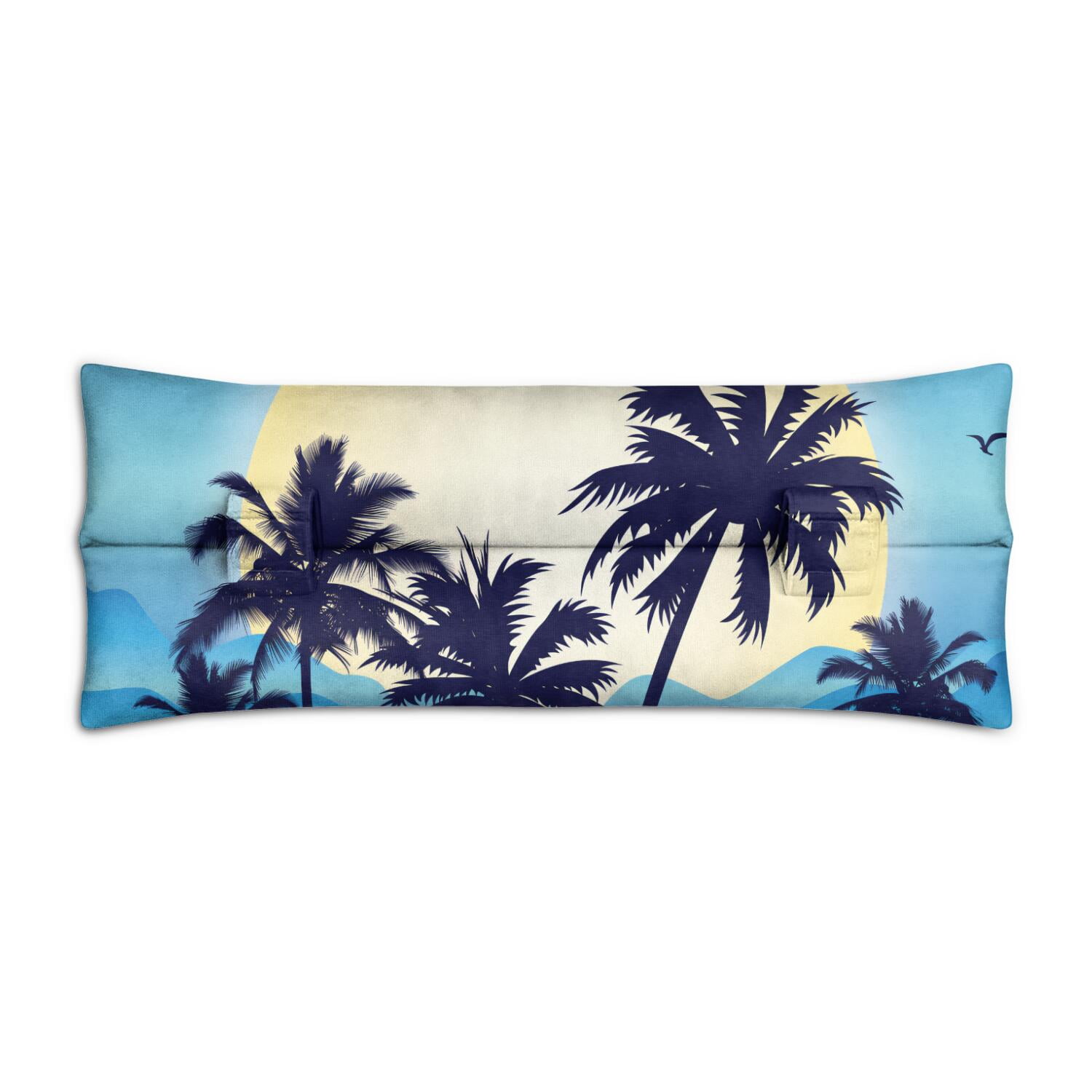 Tropical Palm Trees Post Surgery Cushion - Easy Care Seatbelt Pillow for Women