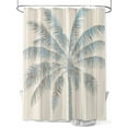 thumbnail image 1 of Tropical Palm Trees Shower Curtain, Beige Retro Rustic Wood Textured Bathroom Decor Curtains Set with Hooks, Waterproof Fabric Home Accessories， 72 X 78 Inch Long, 1 of 6