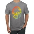 thumbnail image 1 of Tropical Palm Trees Silhouettes with Sunset | Mens Pop Culture Graphic T-Shirt, Heather Grey, 3XL, 1 of 4