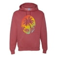 thumbnail image 1 of Tropical Palm Trees Silhouettes with Sunset | Mens Pop Culture Hooded Sweatshirt Graphic Hoodie, Vintage Heather Red, 2XL, 1 of 4
