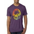 thumbnail image 1 of Tropical Palm Trees Silhouettes with Sunset | Mens Pop Culture Premium Tri Blend T-Shirt, Vintage Purple, 2XL, 1 of 4