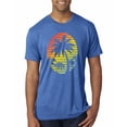 thumbnail image 1 of Tropical Palm Trees Silhouettes with Sunset | Mens Pop Culture Premium Tri Blend T-Shirt, Vintage Royal, Medium, 1 of 4