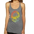 thumbnail image 1 of Tropical Palm Trees Silhouettes with Sunset | Womens Pop Culture Premium Tri-Blend Racerback Tank Top, Premium Heather, X-Large, 1 of 4