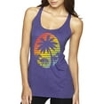 thumbnail image 1 of Tropical Palm Trees Silhouettes with Sunset | Womens Pop Culture Premium Tri-Blend Racerback Tank Top, Purple Rush, Small, 1 of 4