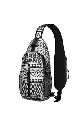 Tropical Palm Trees Sling Backpack – Lightweight Water-Resistant Crossbody Shoulder Bag with Hawaiian Sunset Beach and Ocean Sunset Design, Perfect for Travel and Outdoor Use