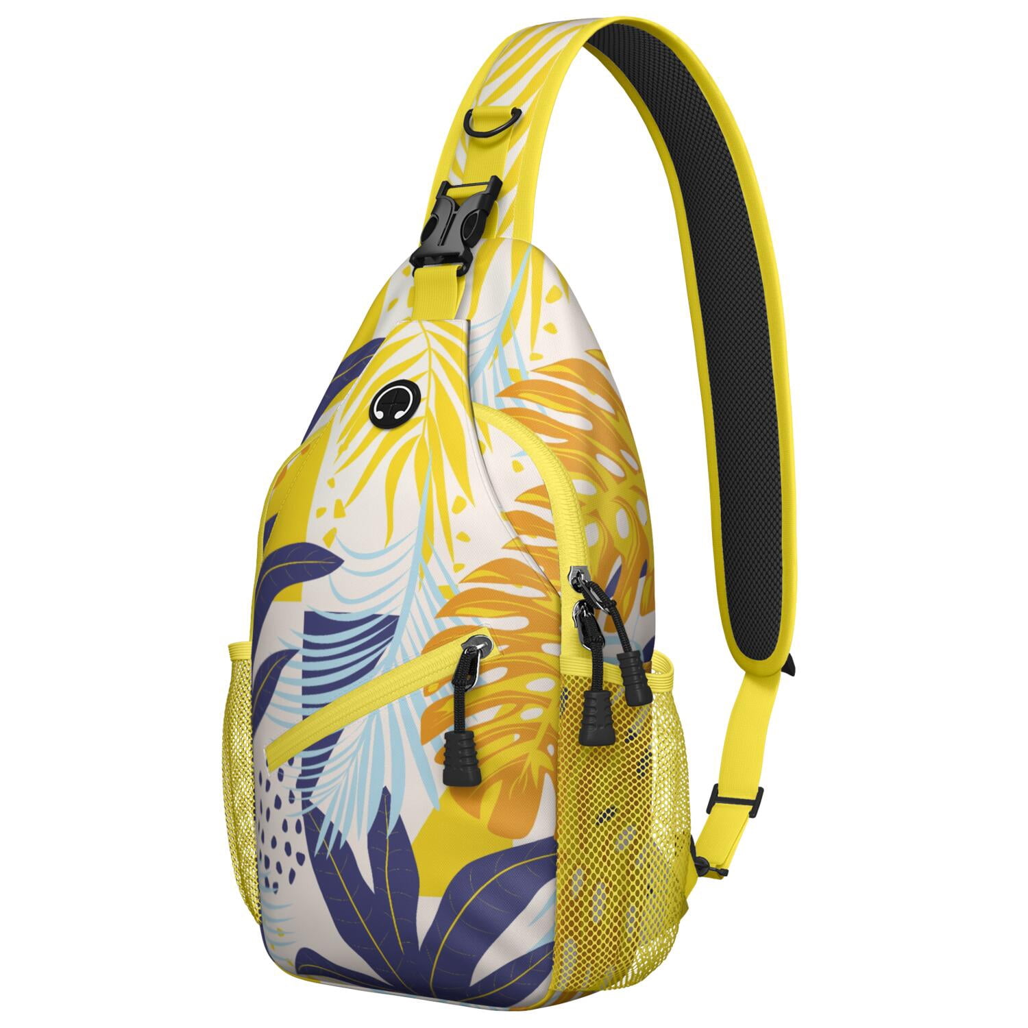 Tropical Palm Trees Sling Bag for Men & Women - Vibrant Anti-Theft Crossbody Bag with Spacious Pockets - Durable Travel Backpack for Hiking, Biking, Commuting