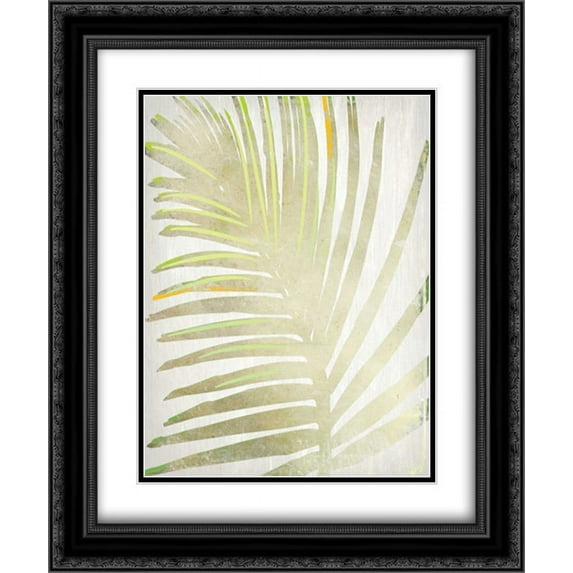 Tropical Palms 1 2x Matted 20x24 Black Ornate Framed Art Print by Allen, Kimberly