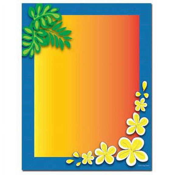 Tropical Paradise Letterhead Laser & Inkjet Printer Paper, 100 Sheets per Pack