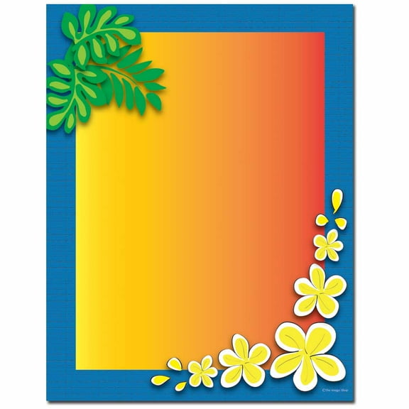Tropical Paradise Letterhead Laser & Inkjet Printer Paper, 80 Sheet Pack
