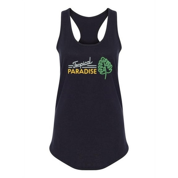 Tropical Paradise Neon Design Tank Women -Image by Shutterstock, Female XX-Large