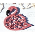 Tropical Paradise Pink Flamingo Bird Scrollwork Cast Iron Wall Or Table ...