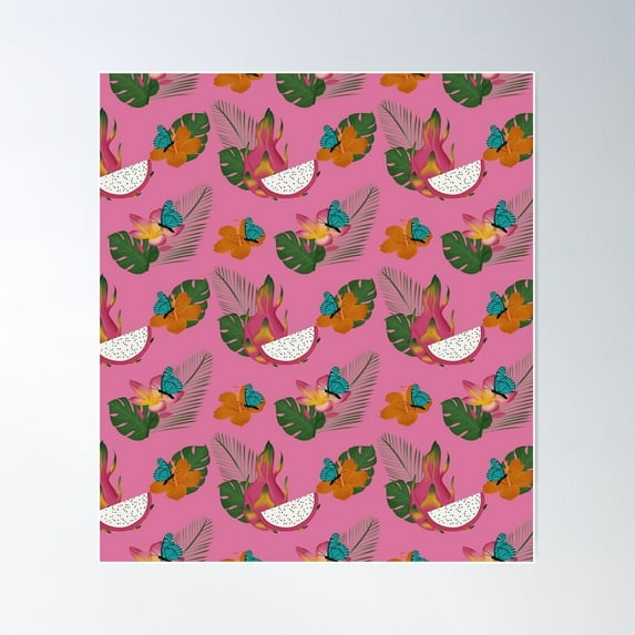 Tropical Paradise Poster Wall Art, Modern Wall Decor For Living Room Bedroom, 24x36 UNFRAMED