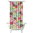 thumbnail image 1 of Tropical Paradise Shower Curtain - Exotic Flowers and Lush Green Leaves, 36x72 Inches, 1 of 5