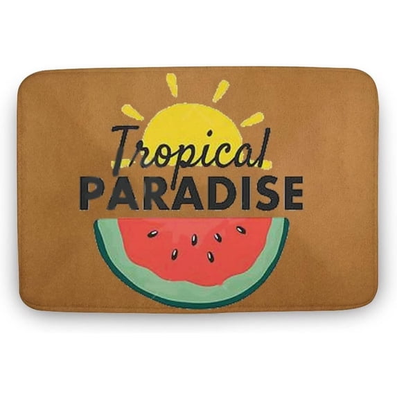 Tropical Paradise Summer Absorbent Doormat Entrance Cute Pattern Rug Inside Floor Mats for Home Bedroom Toilet Bathroom Front Porch Welcome Mats Friend Family Festival Gift 18x30 Inch