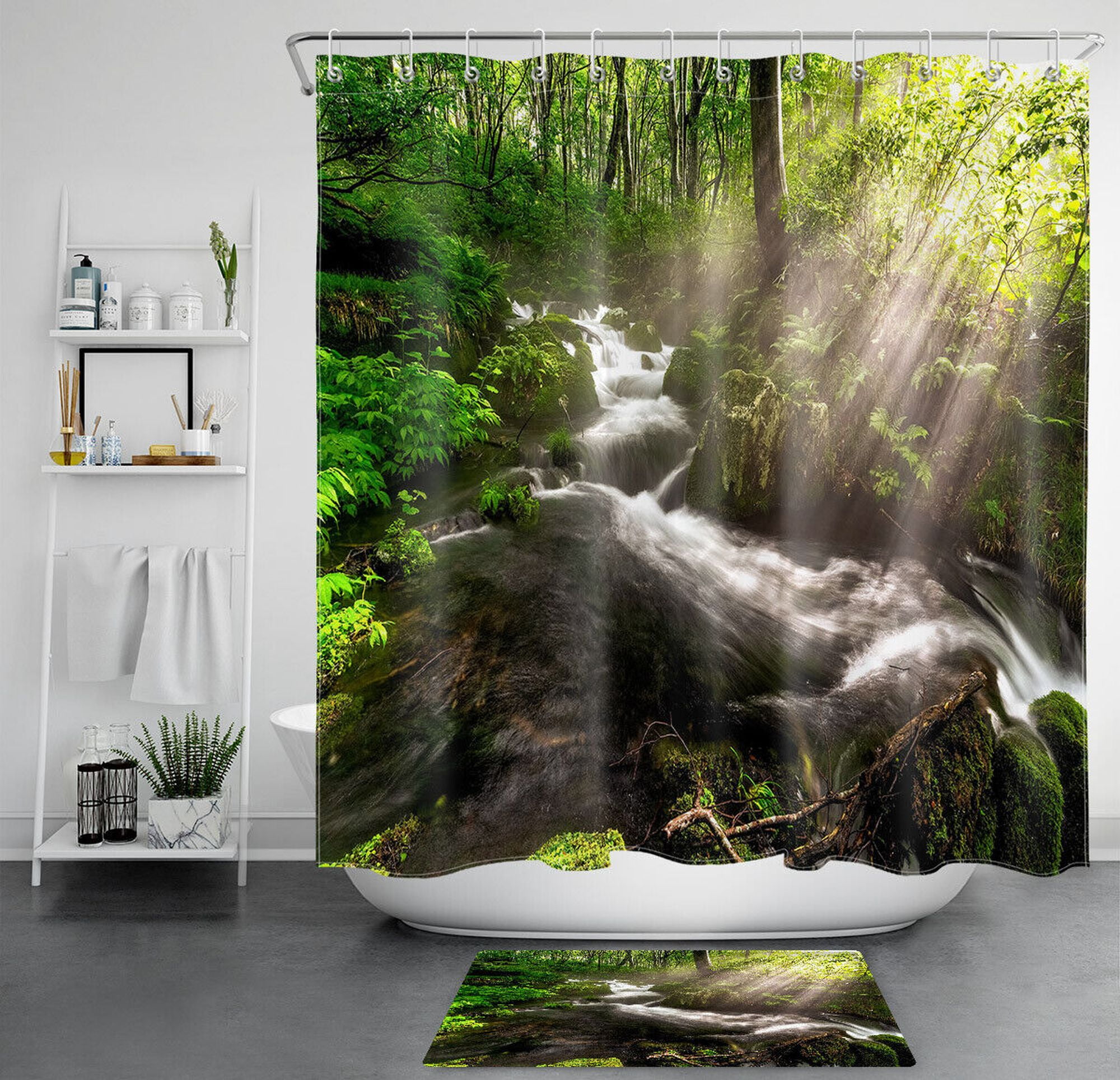 Tropical Paradise in Your Bathroom JungleThemed Shower Curtain for a