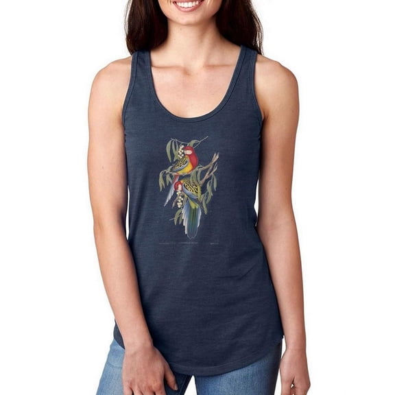 Tropical Parrots Iv Racerback Tank Women -John Gould Designs, Female x-Large