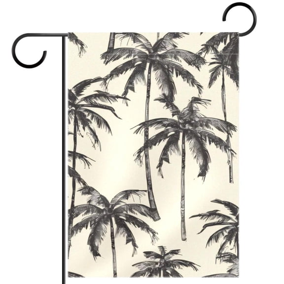 Tropical Pattern Palm Trees Double Sided Garden Flag Decorative Weather Resistant Yard Flag, Large DIY Vertical Flag for Farmhouse Patio Lawn, 28x40 Inch