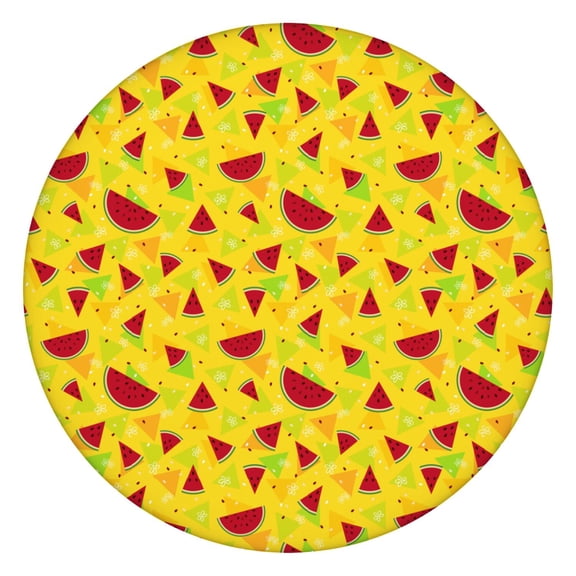 Tropical Peach Pattern Tablecloth Pink Juicy Fruit Print Cute Cartoon Style for Modern Aesthetic Dining