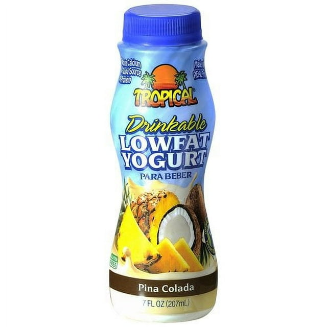 Tropical Pina Colada Drinkable Lowfat Yogurt, 7 fl oz Resealable Bottle