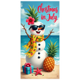 thumbnail image 1 of Tropical Pineapple Christmas Banner Summer Holiday Decorative Beach Scene for Party Celebration Beach Vacation, 1 of 8