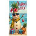 thumbnail image 1 of Tropical Pineapple Christmas Banner Summer Holiday Decorative Beach Scene for Party Celebration Beach Vacation, 1 of 8