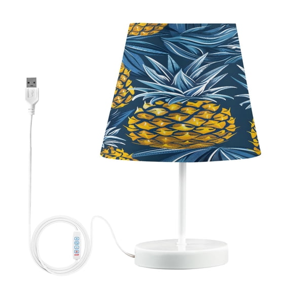 Tropical Pineapple Desk Lamp LED Table Nightstand Lamps with 3 Color Temperatures for Home Bedroom Living Room Decor 8x12
