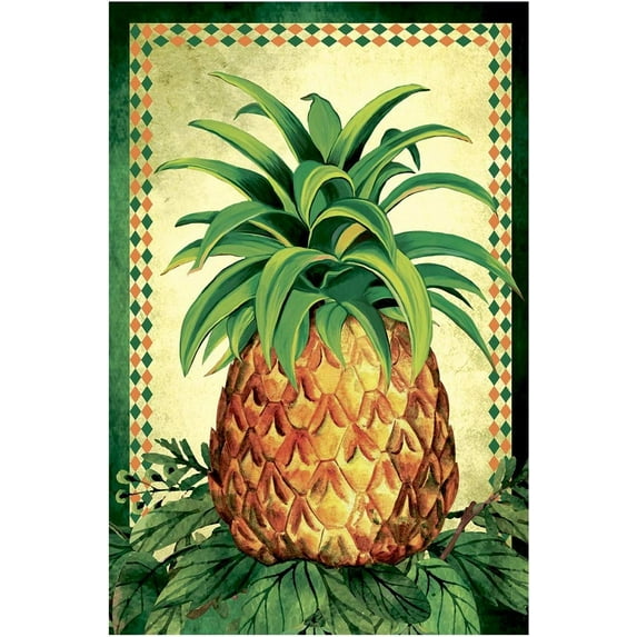 Tropical Pineapple Double Sided Summer House Flag 28"x40"
