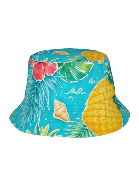 Tropical Pineapple Fisherman's Hat Casual and Breathable Sun Hat for Men and Women