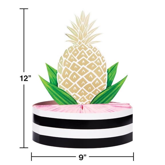 Tropical Pineapple Foil Table Centerpieces 13"