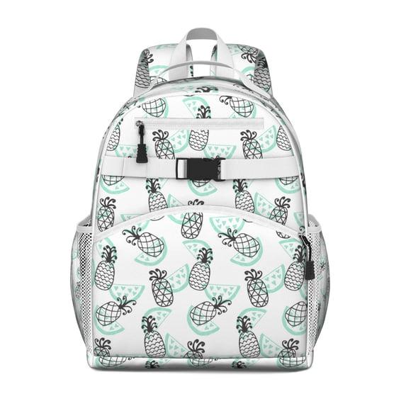 Tropical Pineapple Lover's Backpack - Waterproof Commuter Bag with Ergonomic Padded Shoulder Straps