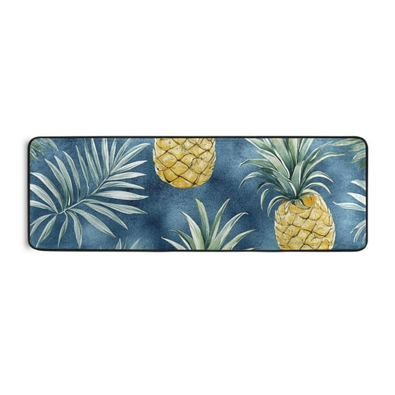Tropical Pineapple Pattern Runner Rug for Hallways Kitchen Non Slip 2'x 6' Washable Hall Carpet for Bedroom Entryway Laundry Room