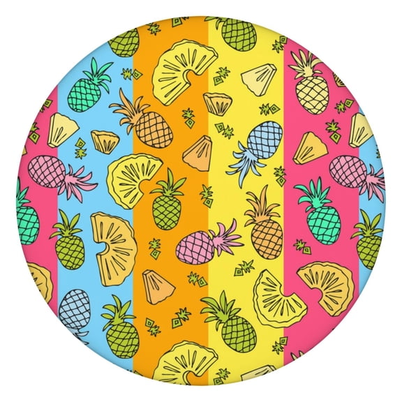 Tropical Pineapple Tablecloth Summer Fruit Pattern Hawaiian Golden Exotic Print Sunshine Fresh Flowers Decor