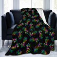 thumbnail image 1 of Tropical Pineapple Throw Blanket Gifts Soft Warm Fleece Blankets for Bed Chair Car Sofa Couch Bedroom 50 X40 Inch, 1 of 6