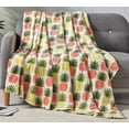 thumbnail image 1 of Tropical Pineapple Throw Blanket Oversized Ultra Soft & Plush Colorful Design Couch Sofa Decor 50"x70", 1 of 3