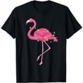 thumbnail image 1 of Tropical Pink Flamingo Hawaii Summer Xmas Christmas In July T-Shirt, 1 of 5