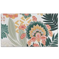 Tropical Pioneer Flower Pattern Door Rugs,Washable Non Slip Door Mats Indoor,Decorative Door Mats,Entry Mat Indoor for Entrance,Bedroom,Kitchen,Bathroom,17"x30"