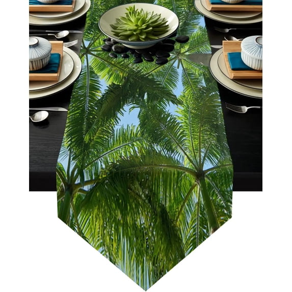 Tropical Plant Banana Leaf Green Modern Table Runners High Precision Table Runner for Home Art Decor Tablecloth Wedding Party