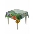thumbnail image 1 of Tropical Plant Colorful Floral Suqare Tablecloth - 54 x 54 Inch, Fern Print Summer Birds Waterproof & StainResistant Tablecloth, Washable Oil-proof Table Cover for Dining/Party/Wedding/Camping/Buffet, 1 of 9