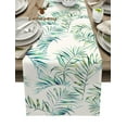thumbnail image 1 of Tropical Plant Leaves Table Runner Home Wedding Decor Table Flag Mat Table Centerpieces Decoration Party Dining Long Tablecloth, 1 of 6