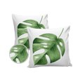 thumbnail image 1 of Tropical Plant Turtle Leaves Outdoor Pillow Covers Set of 2, Decorative Waterproof Throw Pillow Case, Green Watercolor Leaf Cotton Linen Soft Cozy Cushion Pillowcases, 1 of 6