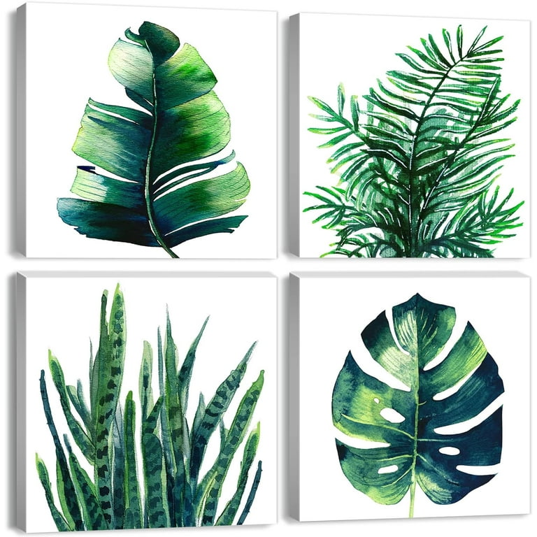 Tropical Plant Wall Art Boho Bathroom Decor Green Monstera Canvas Prints Bedroom Painting Botanical Posters for Kitchen Living Room Home Decorations Leaf Pictures Minimalist Artwork 16×16 tropical-plant-wall-art-boho-bathroom-decor-green-monstera-canvas-prints-bedroom-painting-botanical-posters-for-kitchen-living-room-home-decorations-leaf-pictures-minimalist-artwork-16-16-4pcs-set-walmart-com