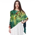 thumbnail image 1 of Tropical Plants Beautiful Translucent Chiffon Yarn Hair Scarf 180*73 (70.86*28.7in) - Light and Breathable Silk Wrap, 1 of 1