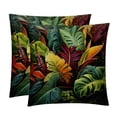 thumbnail image 1 of Tropical Plants Chair Pillow Covers Set of 2 Throw Pillow Decorative Pillows Velvet with Unique Patterns for Various Occasions - Available in 16x16, 18x18, and 20x20 Inches, 1 of 6